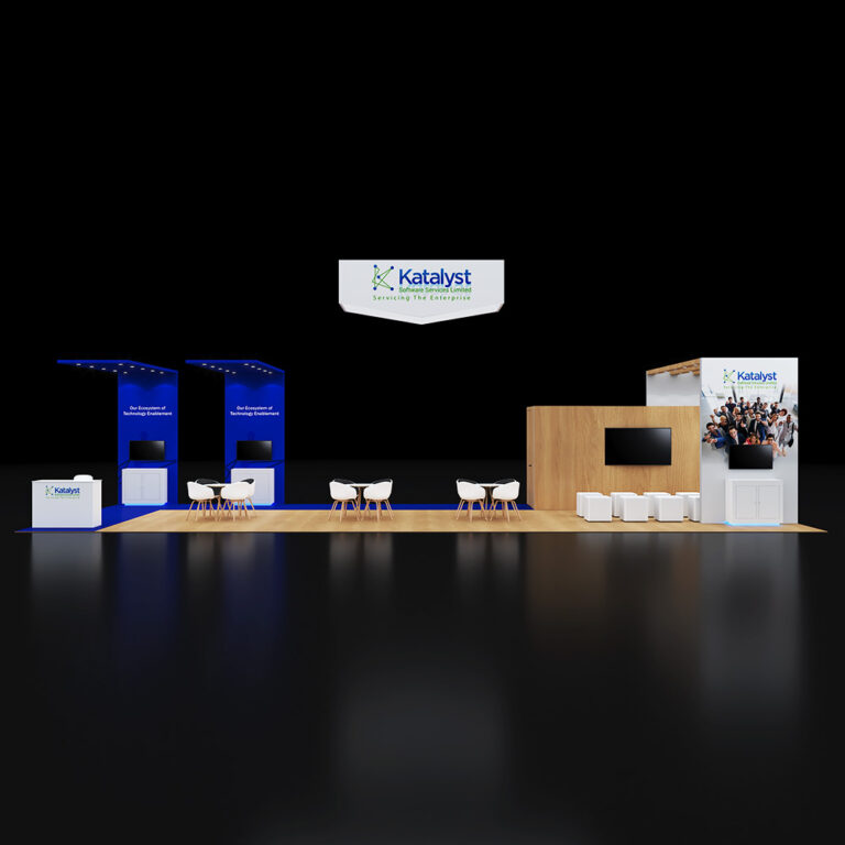 PE2050 010 — 20x50 trade show booth rental by Pure Exhibits