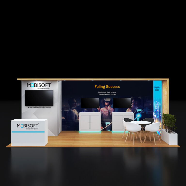 PE1020 94 — 10x20 trade show booth rental by Pure Exhibits