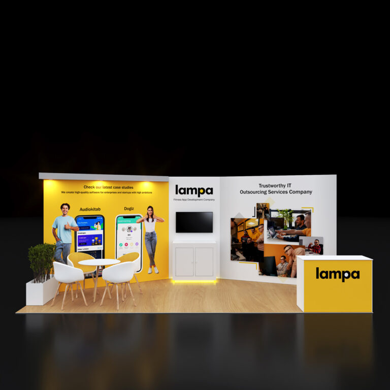 PE1020 95 — 10x20 trade show booth rental by Pure Exhibits