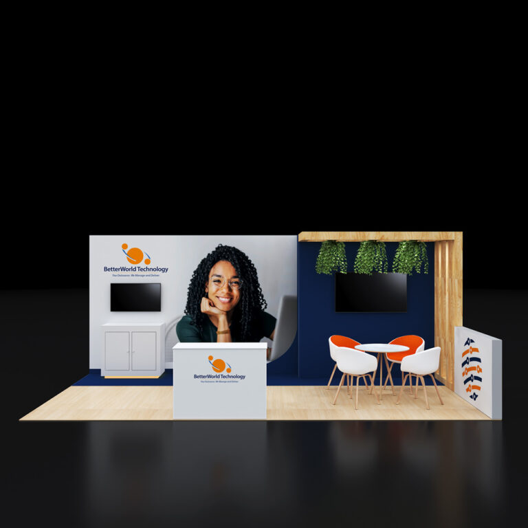 PE1020 96 — 10x20 trade show booth rental by Pure Exhibits