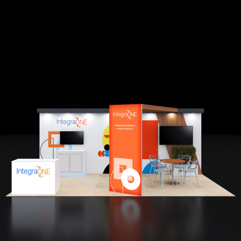 PE1020 97 — 10x20 trade show booth rental by Pure Exhibits