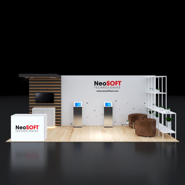 PE1020 100 — 10x20 trade show booth rental by Pure Exhibits