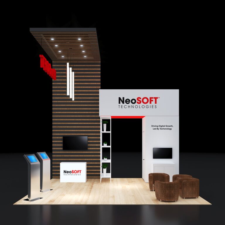 PE2020 144 — 20x20 trade show booth rental by Pure Exhibits