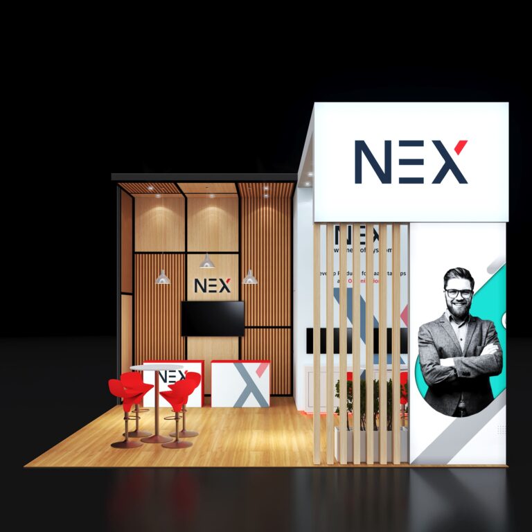 PE2020 146 — 20x20 trade show booth rental by Pure Exhibits