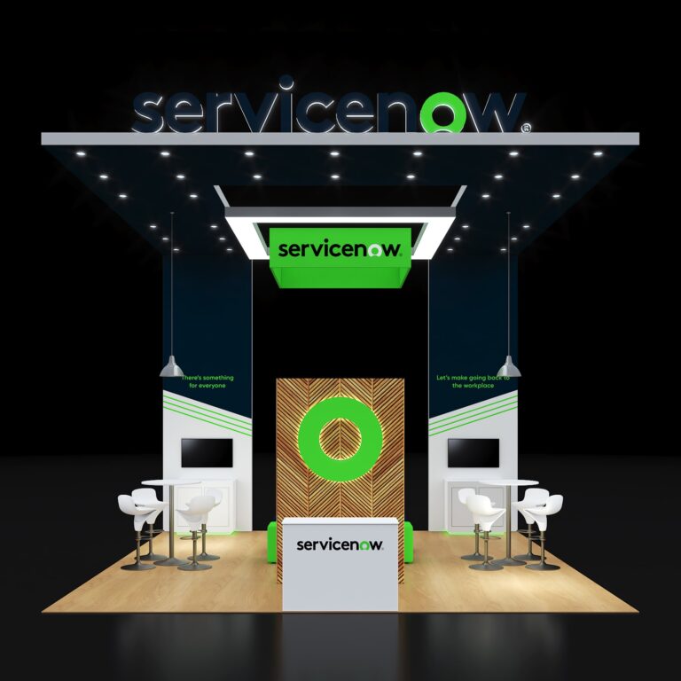 PE2020 148 — 20x20 trade show booth rental by Pure Exhibits