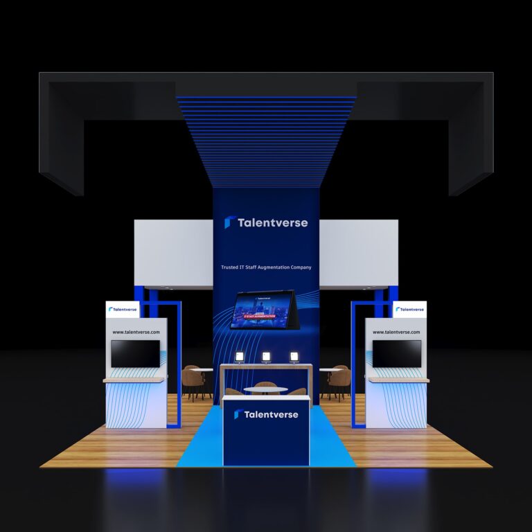 PE2030 124 — 20x30 trade show booth rental by Pure Exhibits