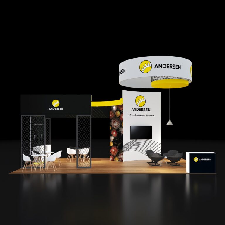 PE2030 129 — 20x30 trade show booth rental by Pure Exhibits