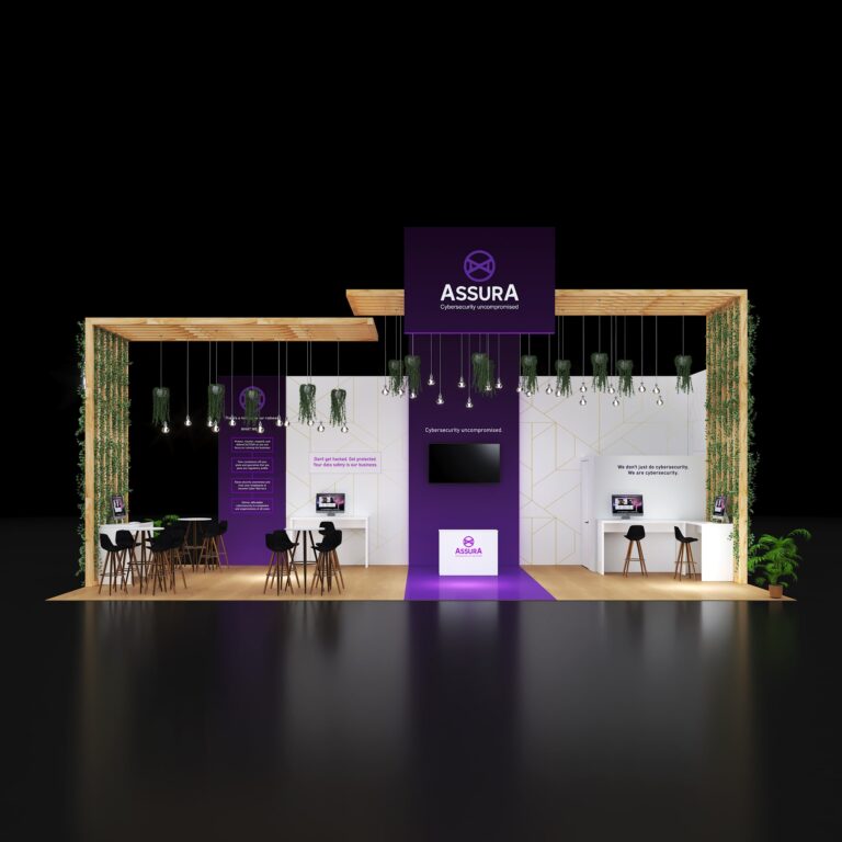PE2040 87 — 20x40 trade show booth rental by Pure Exhibits