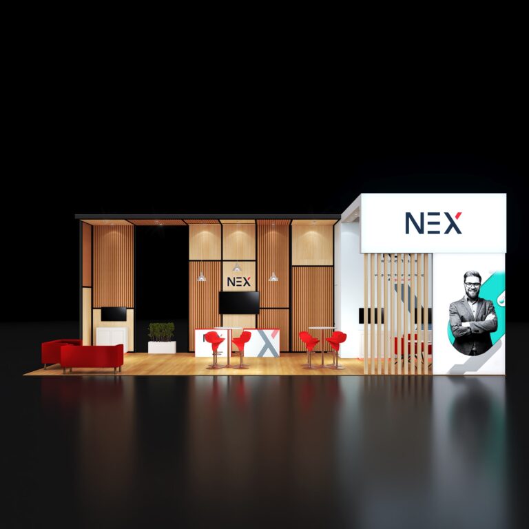 PE2040 90 — 20x40 trade show booth rental by Pure Exhibits