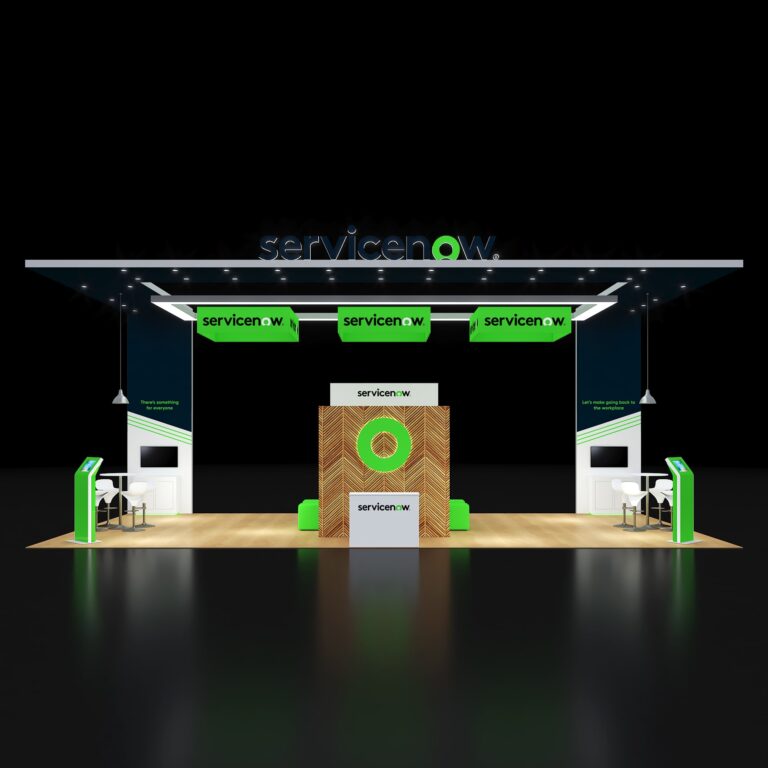 PE2040 92 — 20x40 trade show booth rental by Pure Exhibits