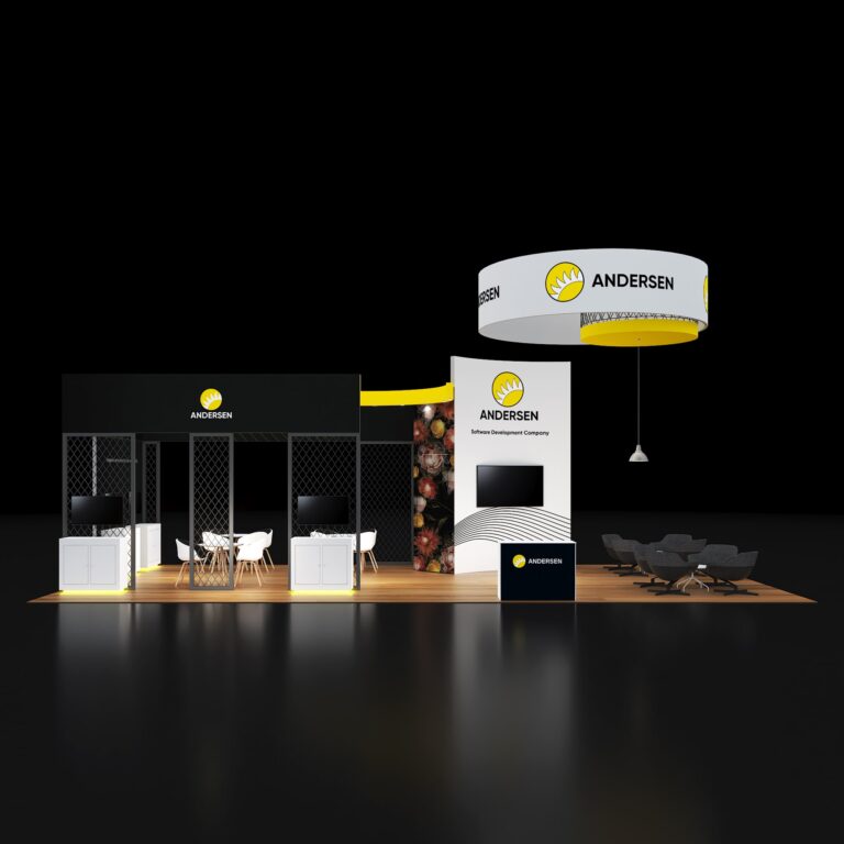 PE2040 94 — 20x40 trade show booth rental by Pure Exhibits