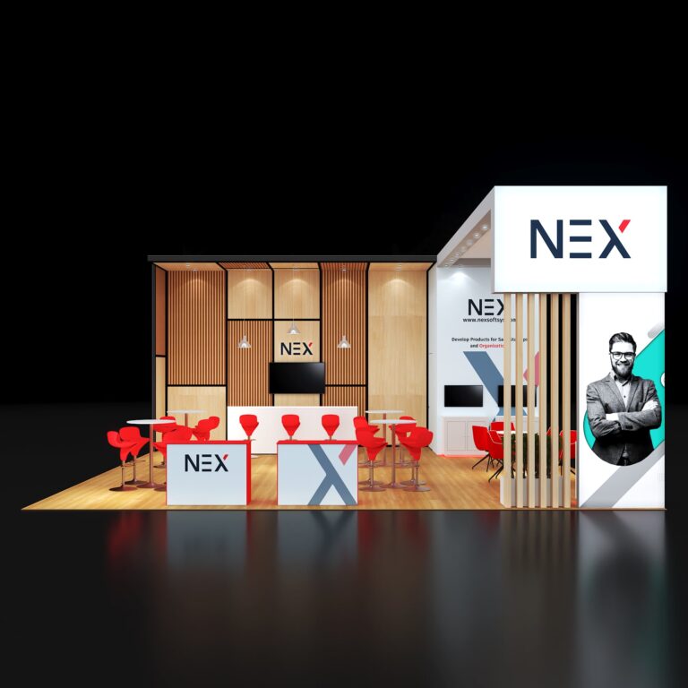 PE3030 120 — 30x30 trade show booth rental by Pure Exhibits