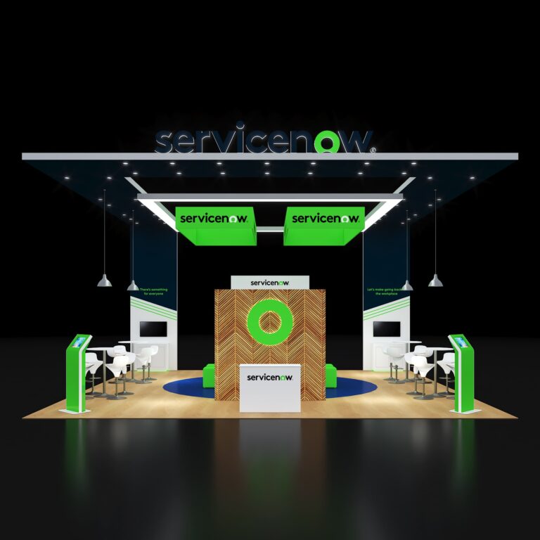 PE3030 122 — 30x30 trade show booth rental by Pure Exhibits