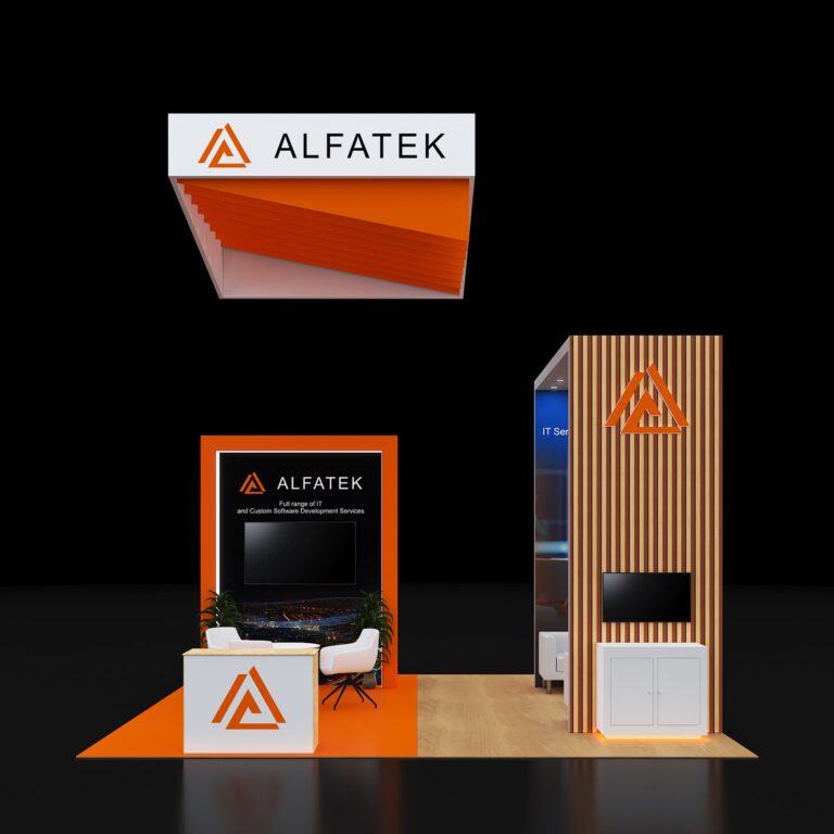 PE2020 156 — 20x20 trade show booth rental by Pure Exhibits