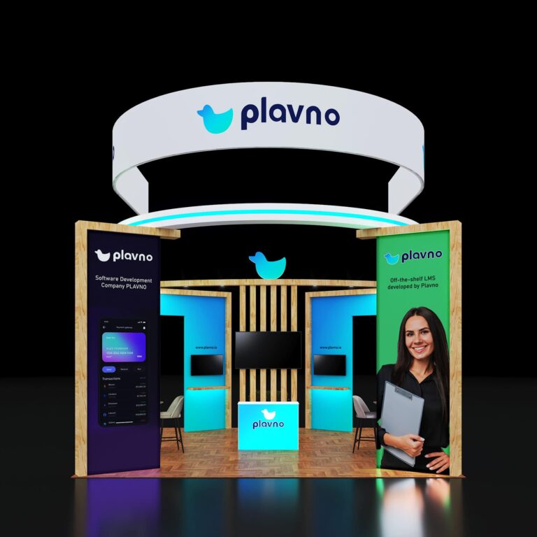 PE2020 160 — 20x20 trade show booth rental by Pure Exhibits
