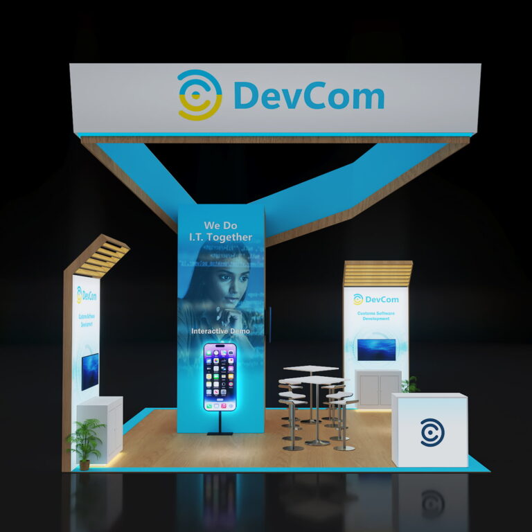 PE2020 162 — 20x20 trade show booth rental by Pure Exhibits