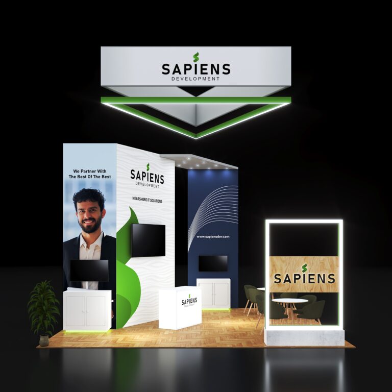 PE2020 163 — 20x20 trade show booth rental by Pure Exhibits