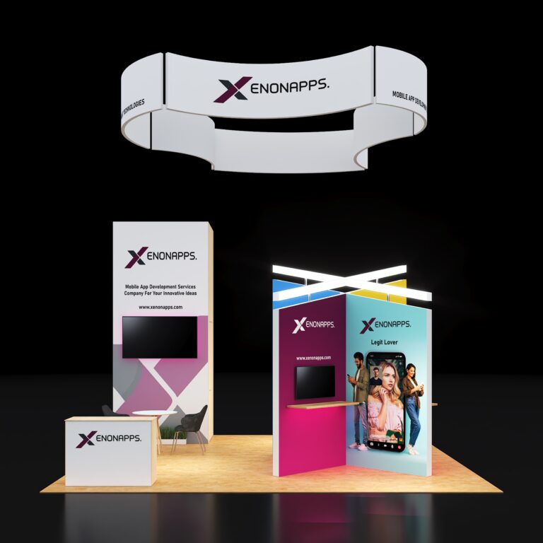 PE2020 168 — 20x20 trade show booth rental by Pure Exhibits
