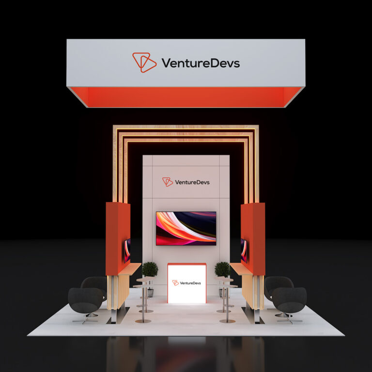 PE2020 169 — 20x20 trade show booth rental by Pure Exhibits