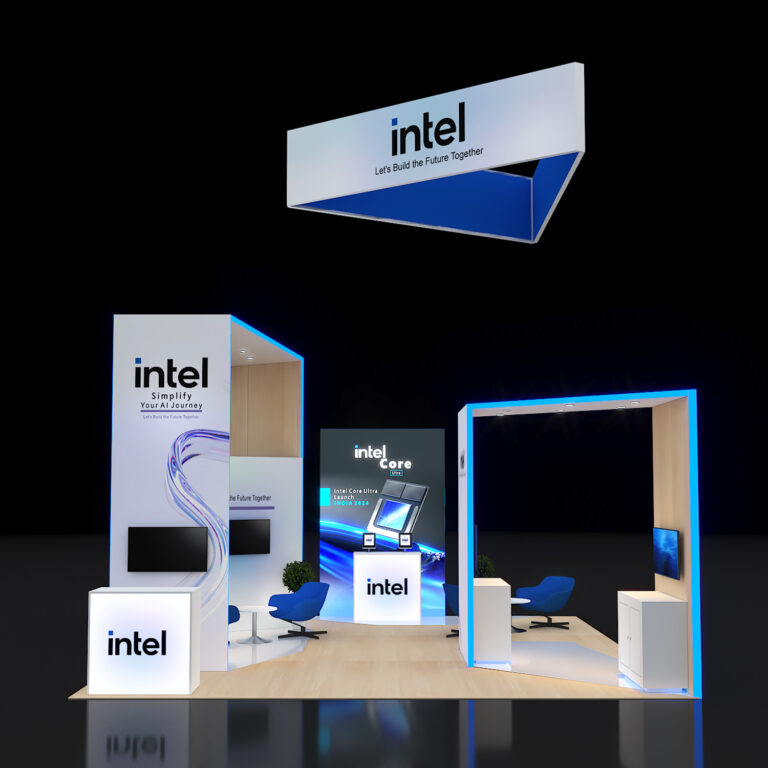 PE2020 170 — 20x20 trade show booth rental by Pure Exhibits