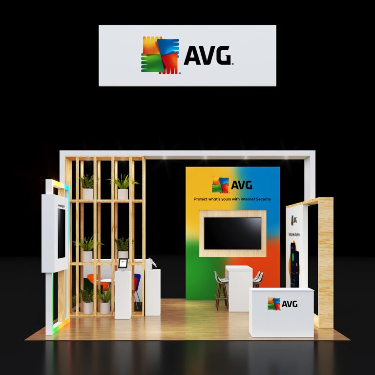 PE2020 171 — 20x20 trade show booth rental by Pure Exhibits