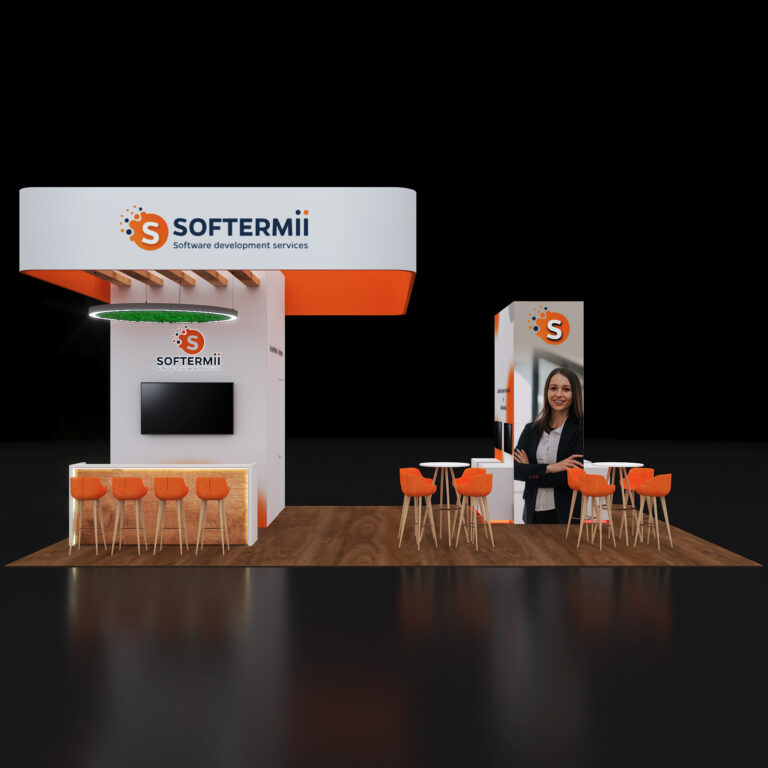 PE2030 136 — 20x30 trade show booth rental by Pure Exhibits