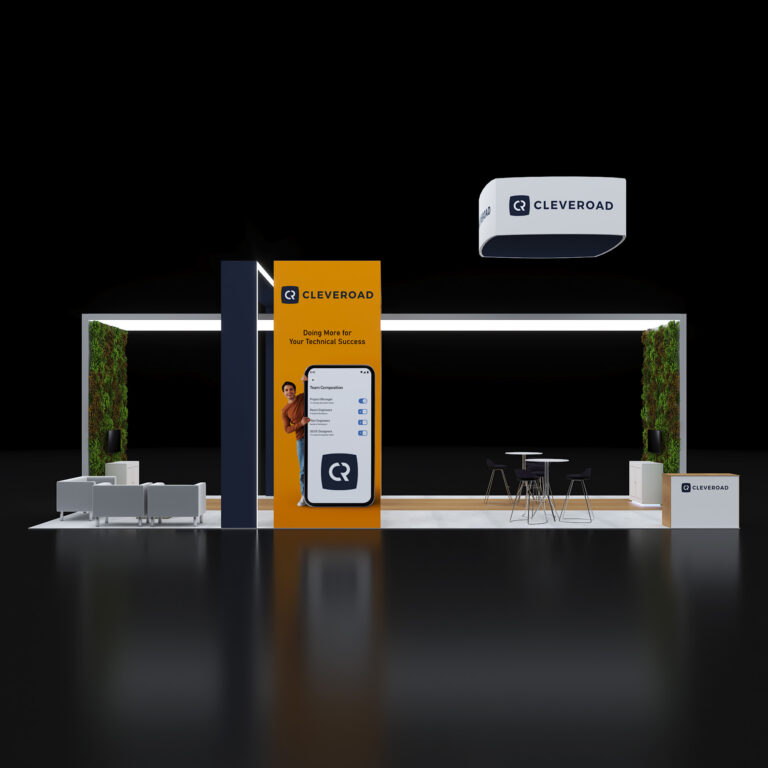 PE2040 98 — 20x40 trade show booth rental by Pure Exhibits
