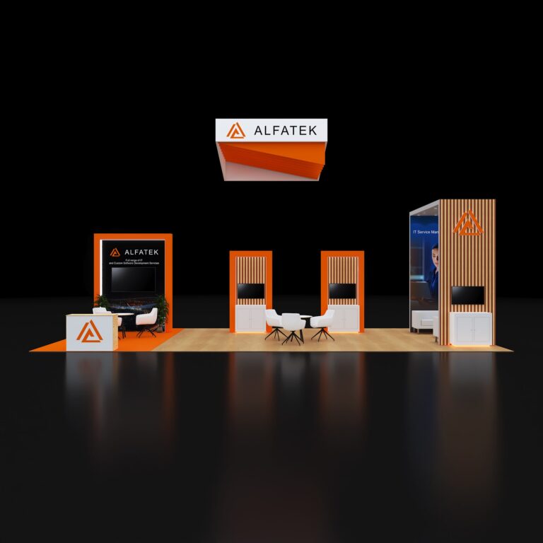 PE2040 100 — 20x40 trade show booth rental by Pure Exhibits