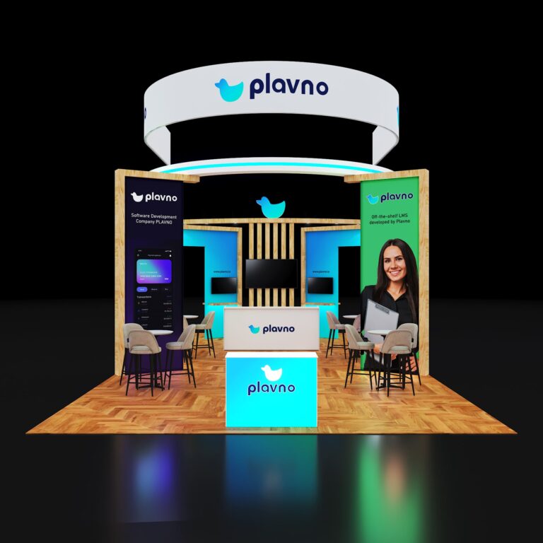 PE2040 104 — 20x40 trade show booth rental by Pure Exhibits