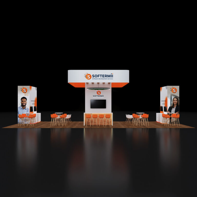 PE2050 106 — 20x50 trade show booth rental by Pure Exhibits