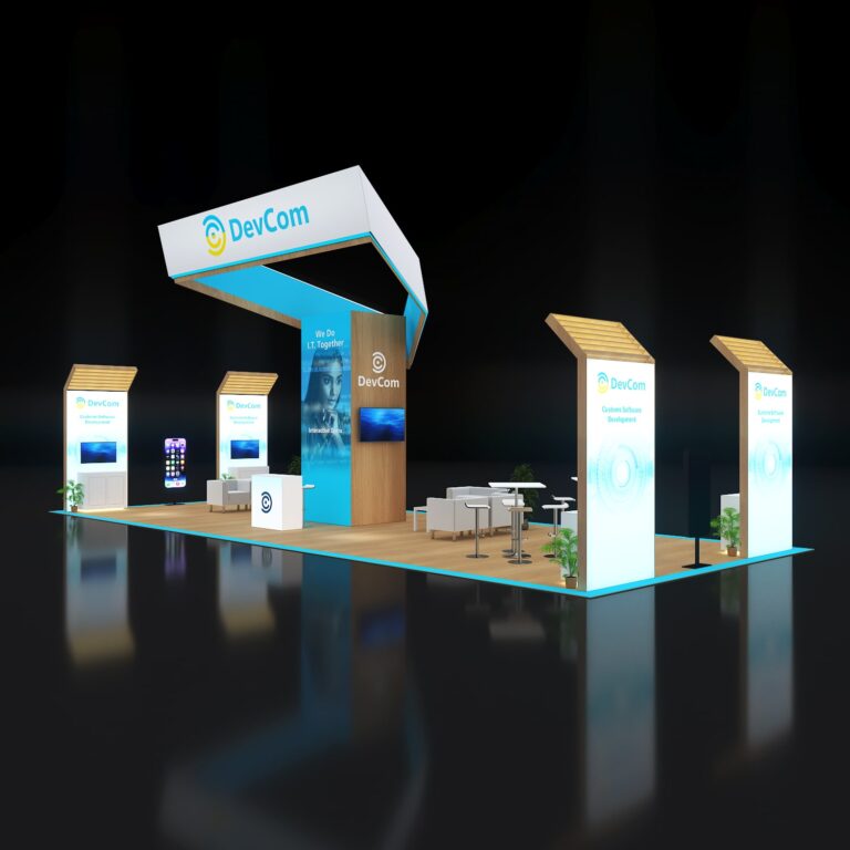 PE2050 109 — 20x50 trade show booth rental by Pure Exhibits