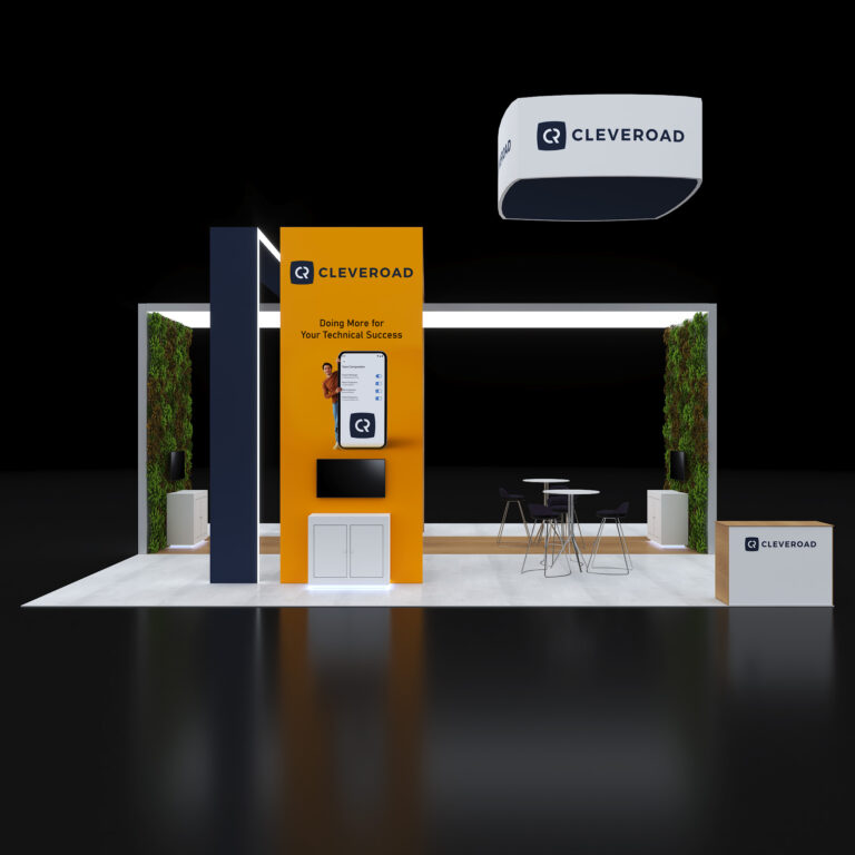 PE3030 127 — 30x30 trade show booth rental by Pure Exhibits