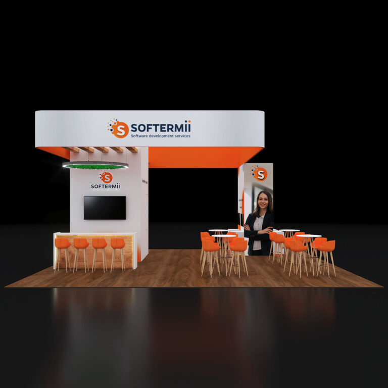 PE3030 131 — 30x30 trade show booth rental by Pure Exhibits