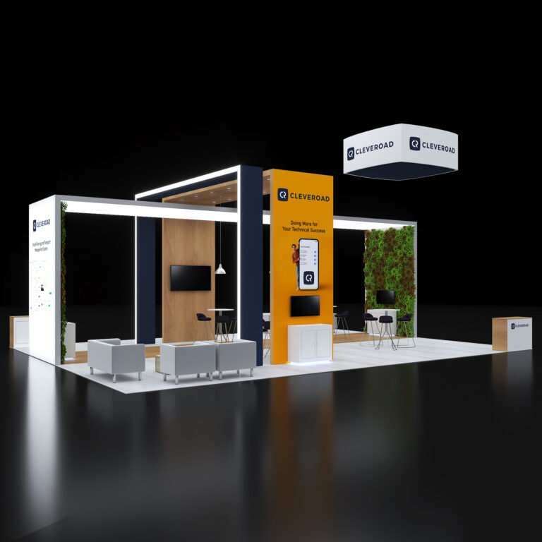 PE3040 102 — 30x40 trade show booth rental by Pure Exhibits