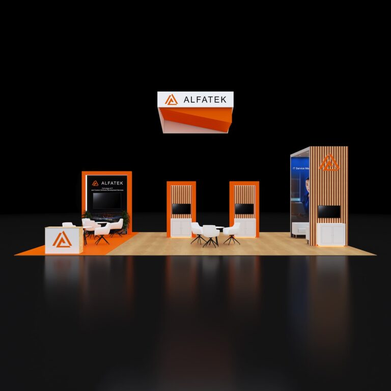 PE3040 104 — 30x40 trade show booth rental by Pure Exhibits