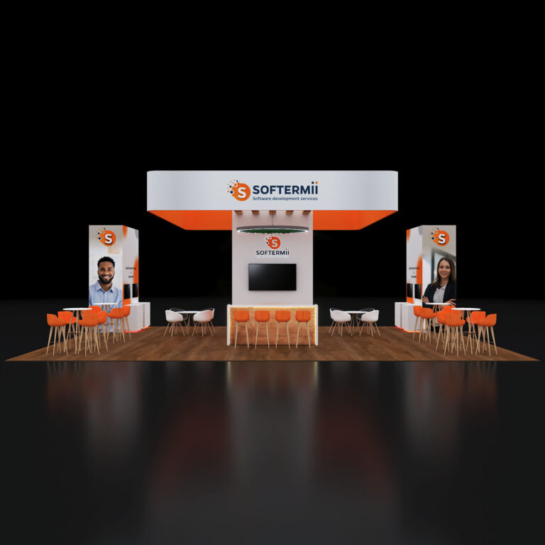 PE3040 106 — 30x40 trade show booth rental by Pure Exhibits