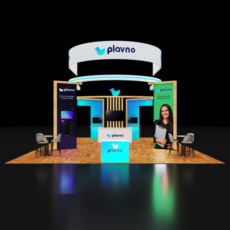 PE3040 108 — 30x40 trade show booth rental by Pure Exhibits