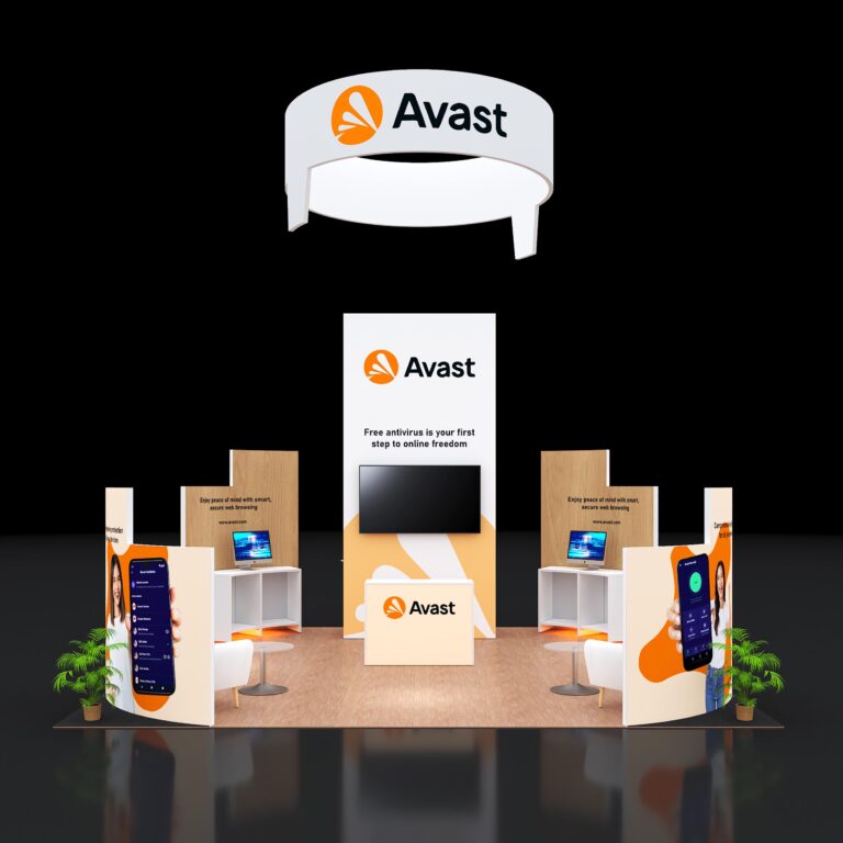 PE2020 172 — 20x20 trade show booth rental by Pure Exhibits