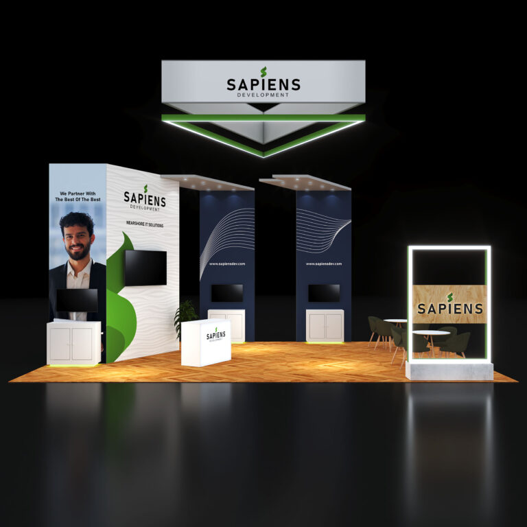 PE2030 141 — 20x30 trade show booth rental by Pure Exhibits