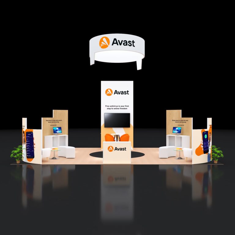 PE2030 150 — 20x30 trade show booth rental by Pure Exhibits