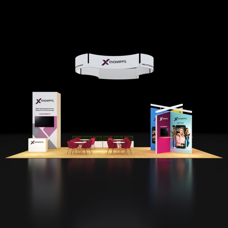 PE2040 112 — 20x40 trade show booth rental by Pure Exhibits