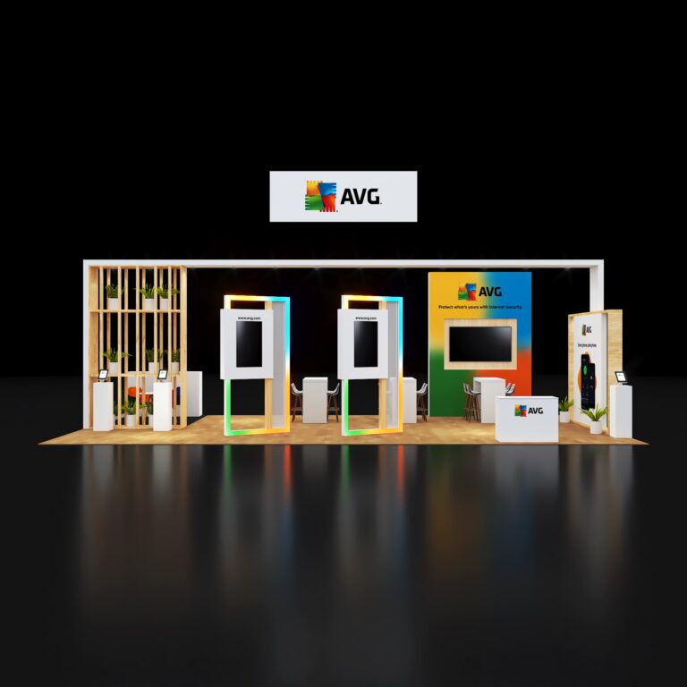 PE2040 115 — 20x40 trade show booth rental by Pure Exhibits