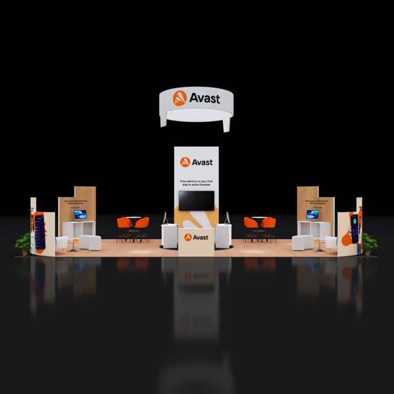 PE2040 116 — 20x40 trade show booth rental by Pure Exhibits