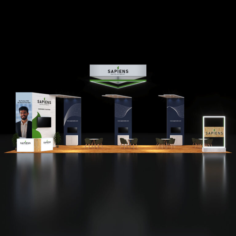 PE2050 110 — 20x50 trade show booth rental by Pure Exhibits
