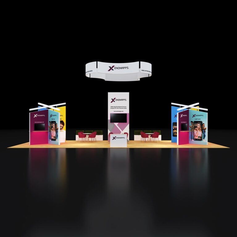 PE2050 115 — 20x50 trade show booth rental by Pure Exhibits