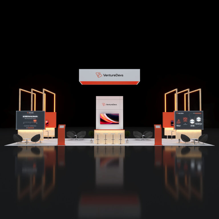 PE2050 116 — 20x50 trade show booth rental by Pure Exhibits