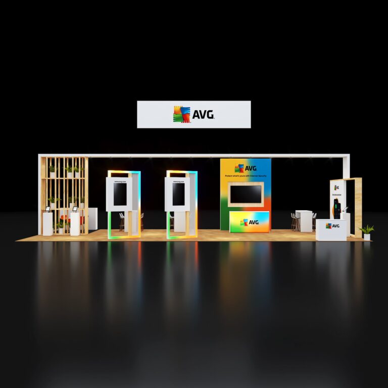 PE2050 118 — 20x50 trade show booth rental by Pure Exhibits