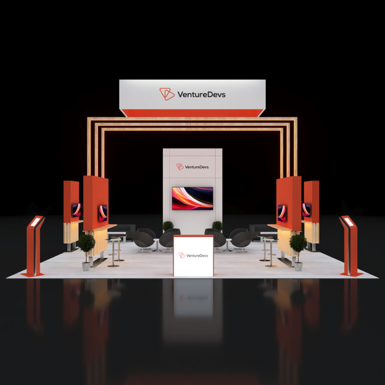 PE3030 142 — 30x30 trade show booth rental by Pure Exhibits