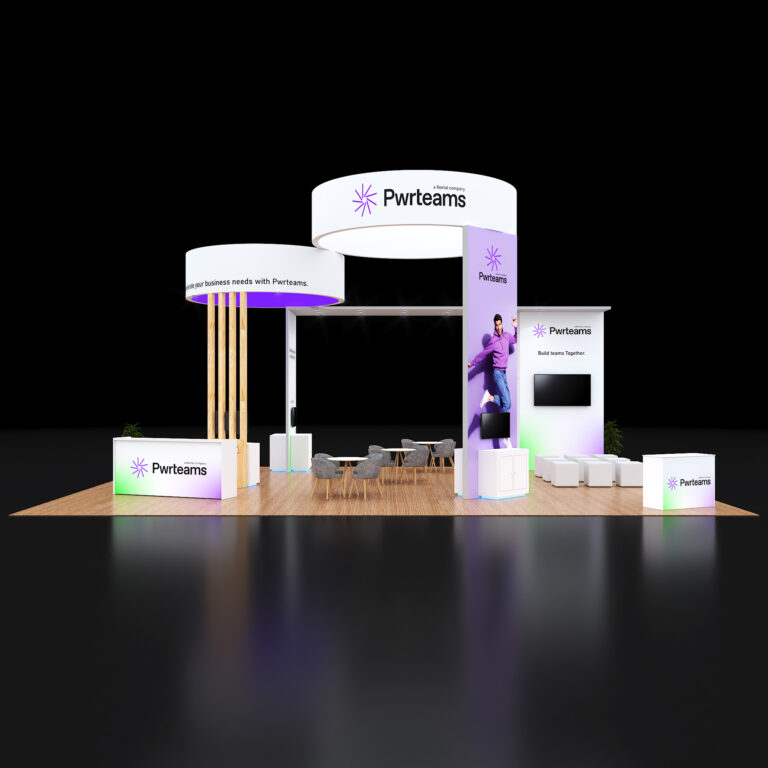 PE3040 111 — 30x40 trade show booth rental by Pure Exhibits