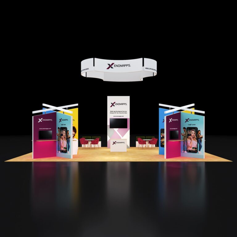 PE3040 115 — 30x40 trade show booth rental by Pure Exhibits